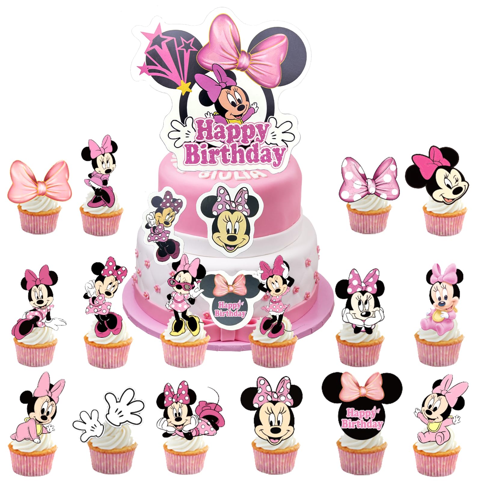 17 Stück Pixel Figuren Set - Tortendeko Für Kindergeburtstag & Mottoparty