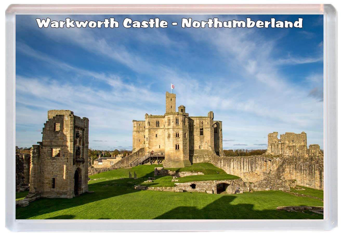 Baked Bean Store Warkworth Castle - Northumberland - Jumbo Fridge Magnet/Magnets Bbsm909