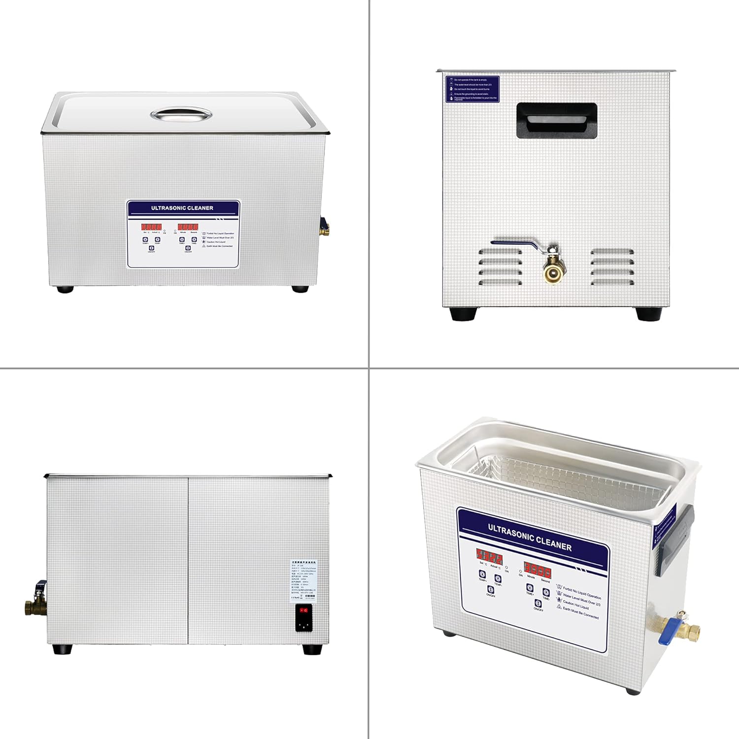 15/22/30L Digital Ultrasonic Cleaner with Timer, Professional Ultrasonic Cleaning Machine Cleaner for Jewelry Dentures, CE/FCC/CCC/PSE,15L