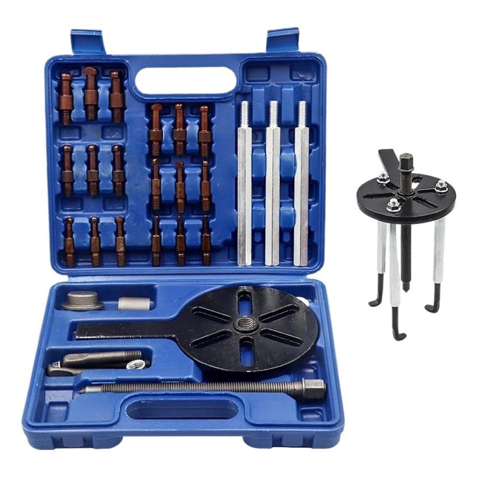 Extractor de Cojinetes Juego Herramientas extractoras cojinetes Cubo Rueda 18 Piezas Kit de Extractor de Engranajes(18 pcs with 3 Jaws)