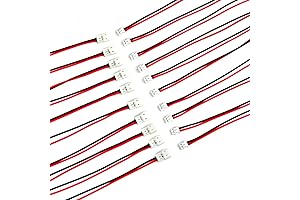 10-Pack Jstoon 2-Pin JST Connector Plugs with 150mm Wire Cables