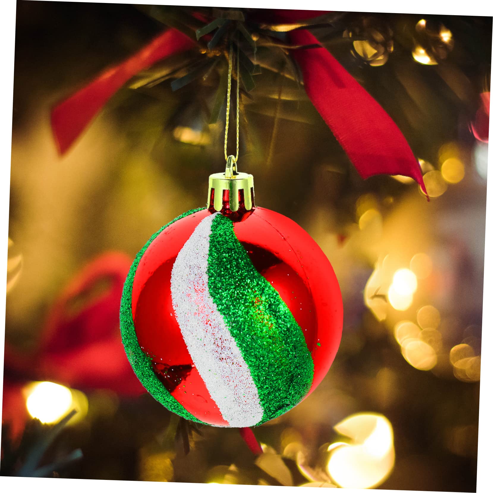 Alipis 48stücke Weihnachtskugeln Rot Grün Und Weiß Glänzende Christbaumdekorationen Für Festliche Anlässe Hängende Ornamente Für Weihnachtsbaum Weihnachtsdeko Weihnachtsfeier
