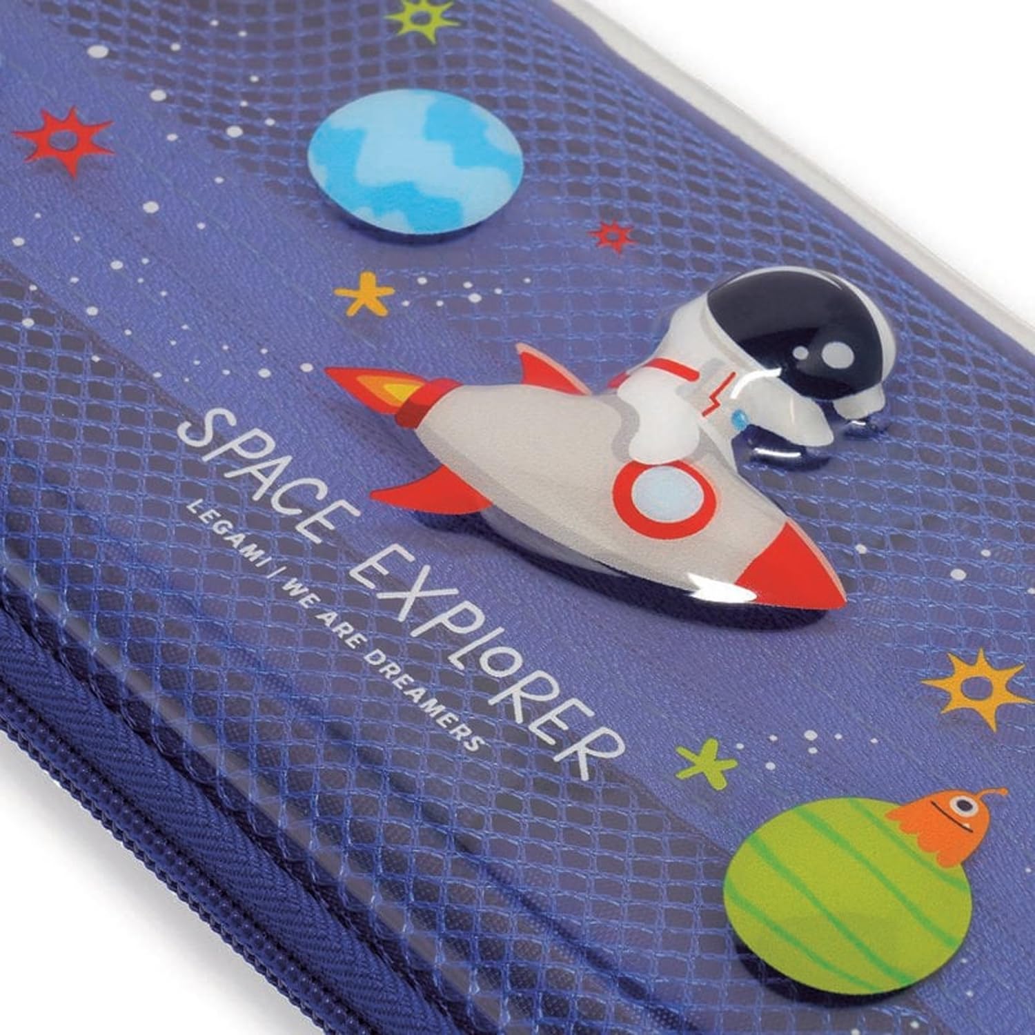 LEGAMI WonderWow Pencil Case & Erasable Pen | Set of 5 Cute Animal Pens with Thermosensitive Ink + 2-Compartment Pencil Case | Back to School Supplies for Girls, Boys, Kids# (Space) - Image 3