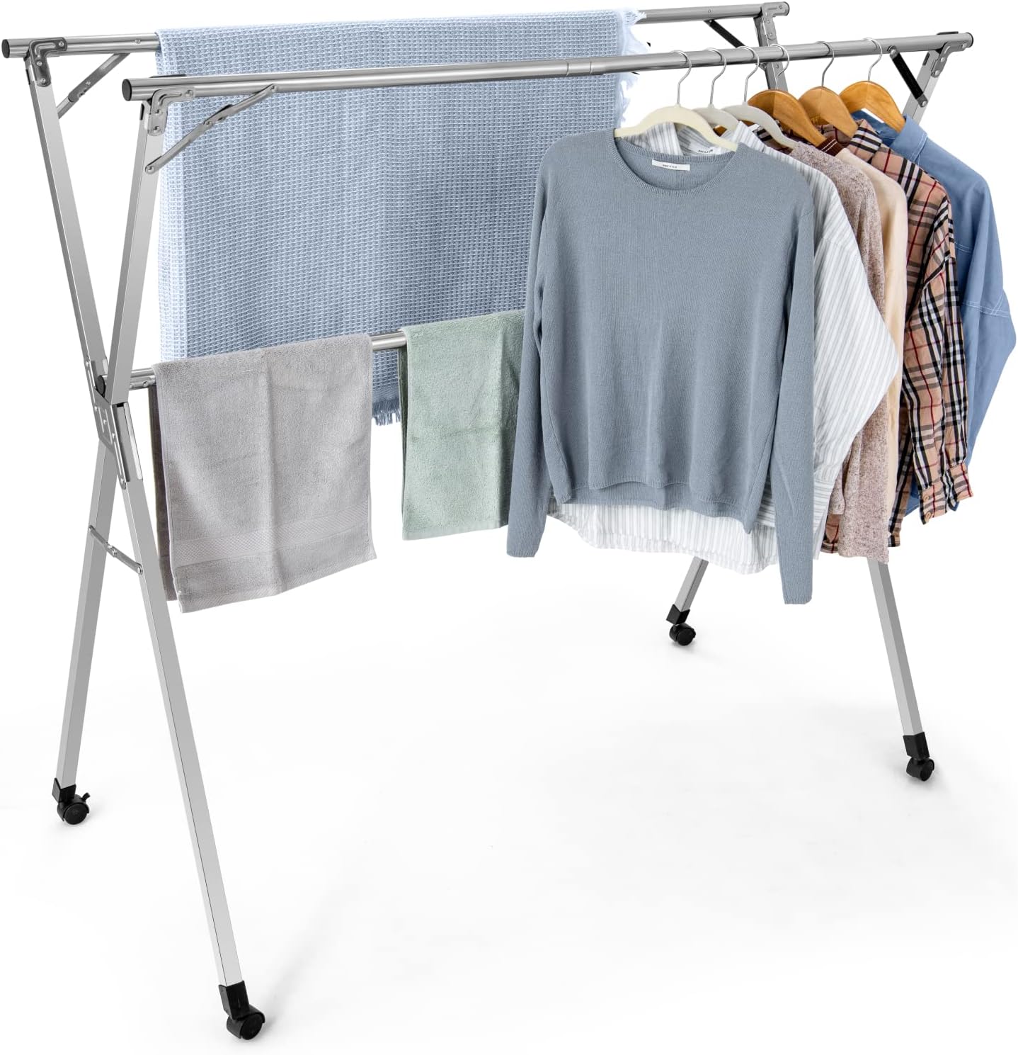 GISSAR Clothes Airers Indoor Drying Rack Clothes Foldable, Laundry
