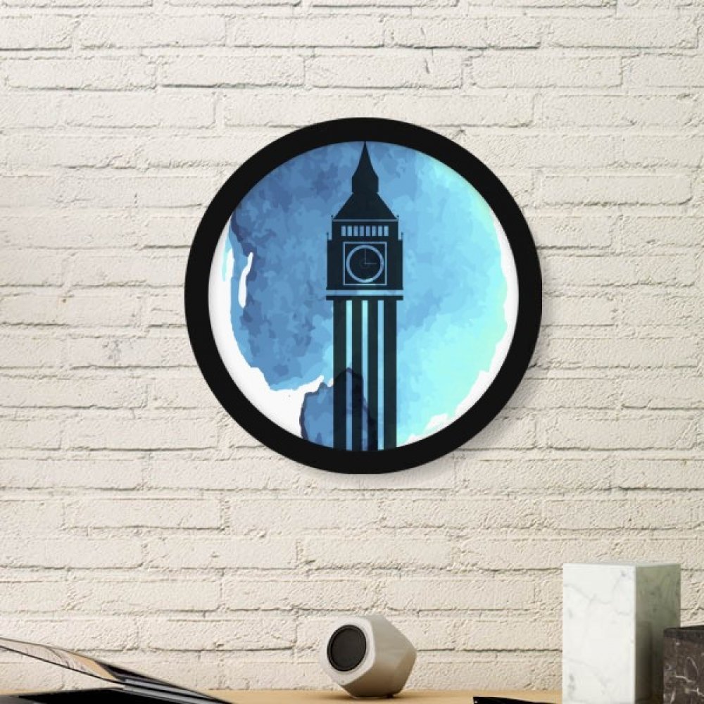 Cadre photo de Big Ben Londres Angleterre rond sticker noir