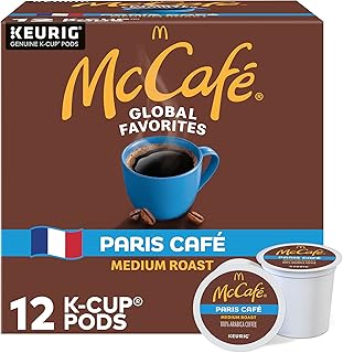 Paris Café, Single Serve Coffee Keurig K-Cup Pods, Medium Roast Coffee, 12 Count