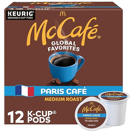McCafe Paris Café, cápsulas Keurig K-Cup de café de una sola porción, café tostado medio, 12 unidades