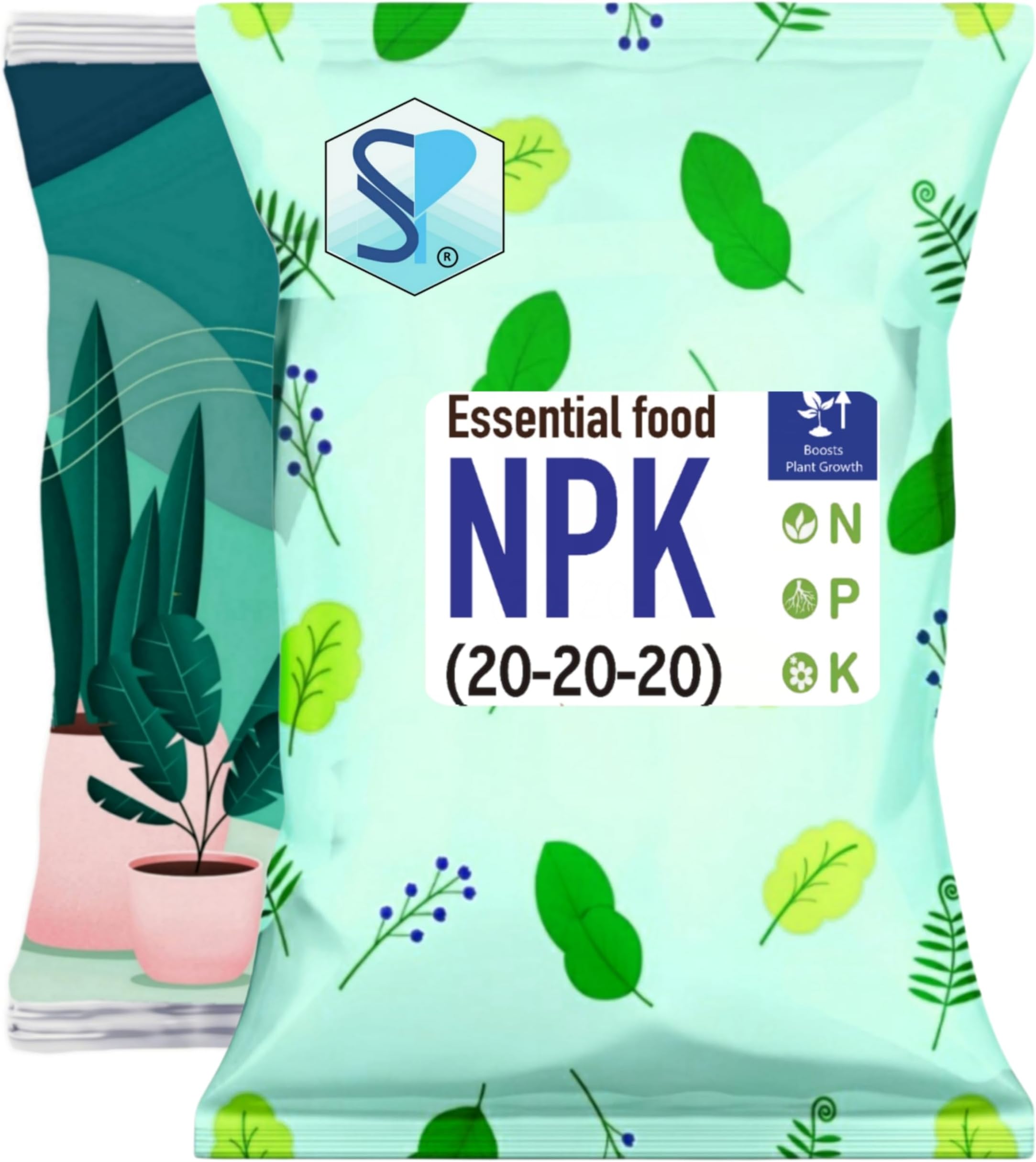Shiviproducts NPK 20-20-20 home gardening Fertilizers for Plants (400 gm) + Organic Humic Acid Fertilizer for Root Growth (free sample)