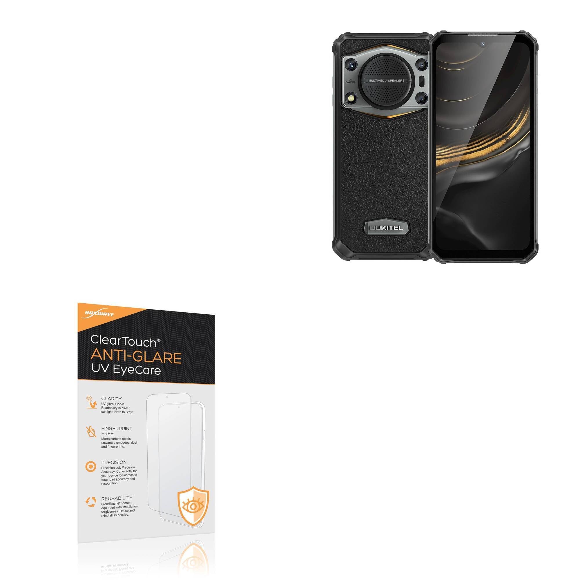 BoxWave Screen Protector Compatible With Oukitel WP22 - ClearTouch Anti-Glare Anti-UV EyeCare (2-Pack), Filters out Harmful Blue Light Reduce Fatigue