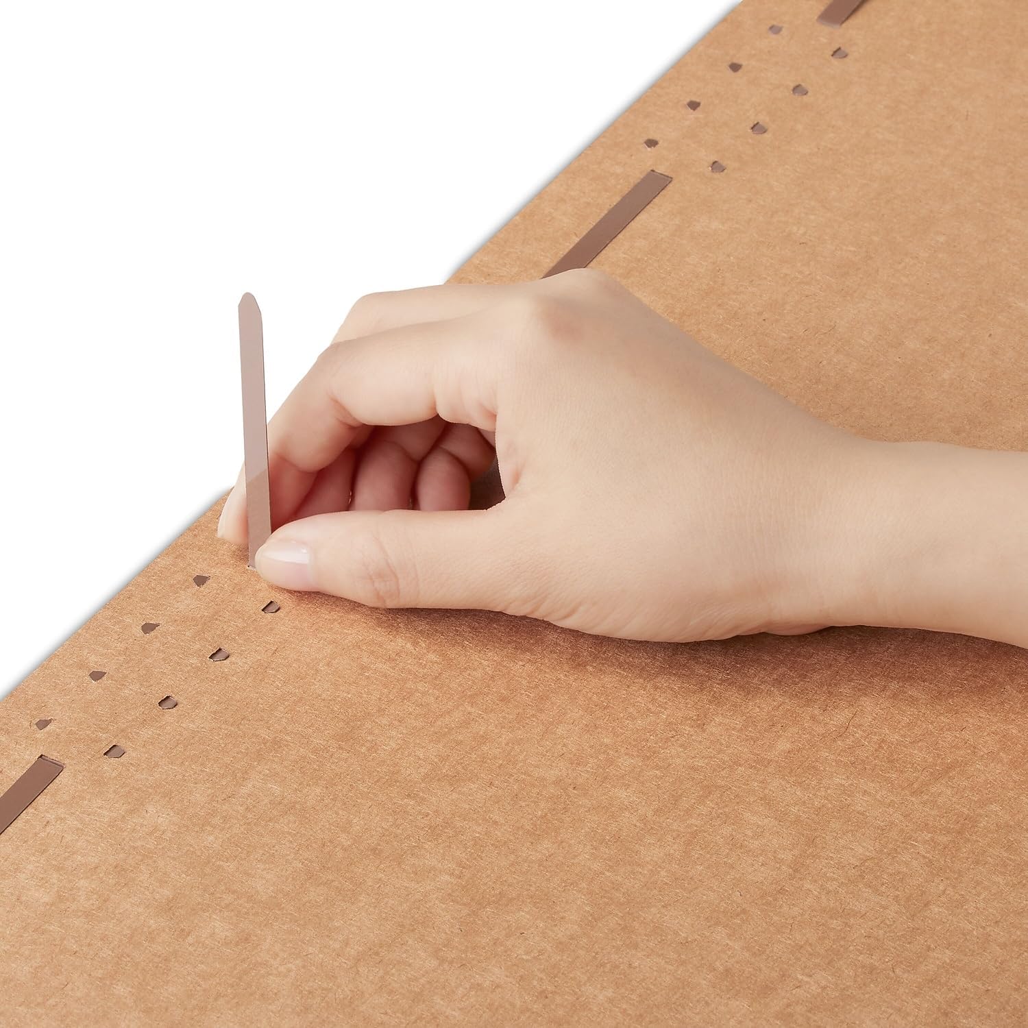 Staples Reinforced Fastener Folder, Letter Size, Kraft Pressboard, Durable Construction, 50/Box