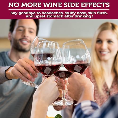 Miniatura 4 de Filtro de vino, paquete de 12 filtros de vino para histaminas y sulfitos, sulfito de vino e histamina, evita alergias al vino y dolores de cabeza,
