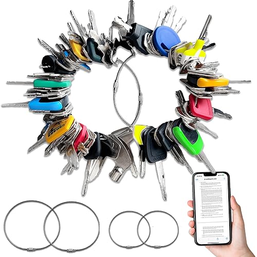 Miniatura 30 de 67 llaves maestras de equipos pesados Constrtution Machinery Operator Key para CAT John Deere CaterpillarToyota Volvo JCB Massey Ferguson JLG Genie