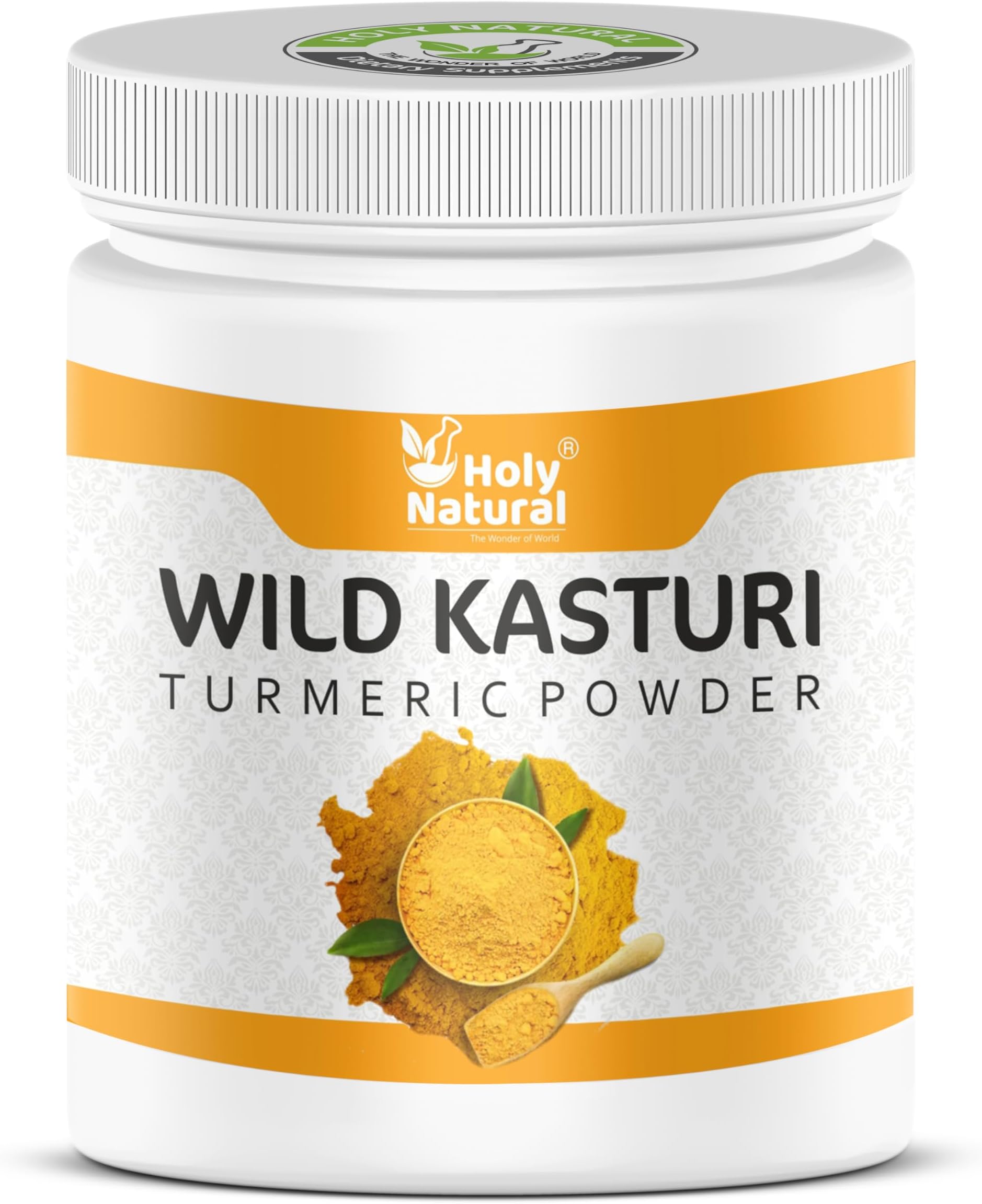 Holy Natural - The Wonder of World Wild Kasturi Turmeric Powder 250 GM (For Face and Skin, Curcuma Aromatica/Jangli Haldi/Kasthuri Manjal)