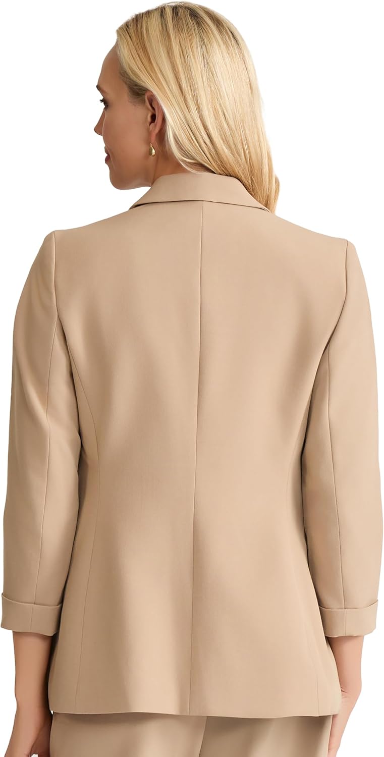 Jones New York Women's Shawl Collar Blazer with 3/4 Cuffed Sleeves - Image 3