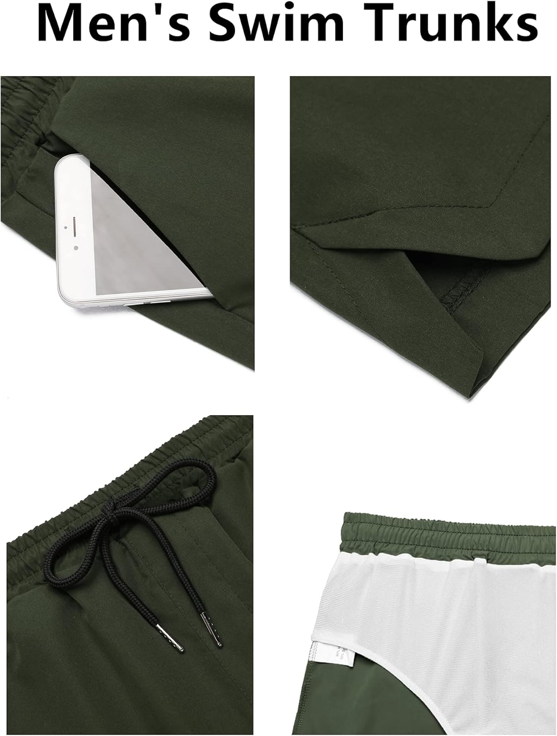 COOFANDY Men's Swim Trunks Quick Dry Board Shorts Swimsuit Swimwear Bathing Suit - Image 5