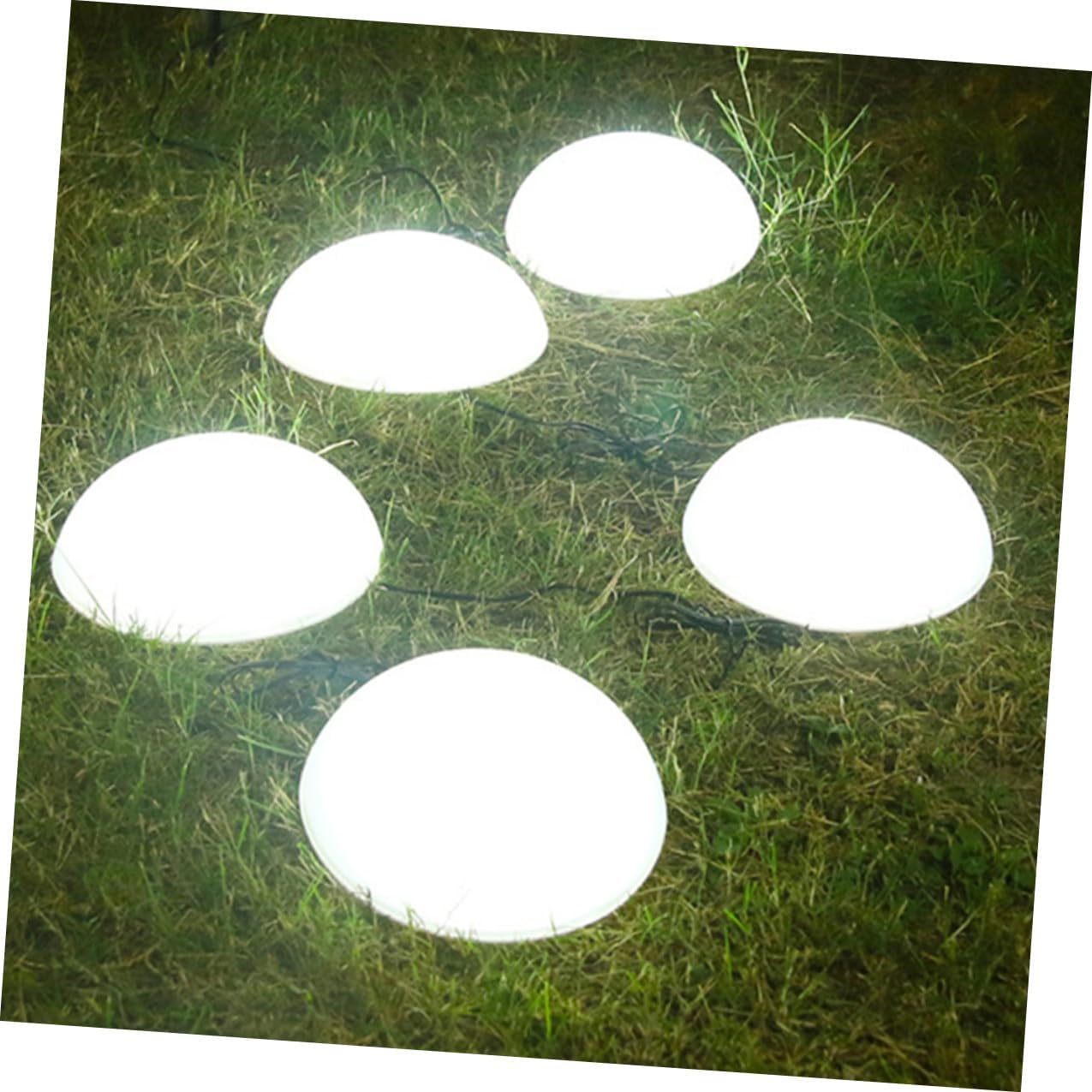 POPETPOP Solar Hemisphere Light Solar-Powered Decorative Lawn Lamp Ground Inserted Landscape Lighting Easy Installation Outdoor Garden Pathway Lighting
