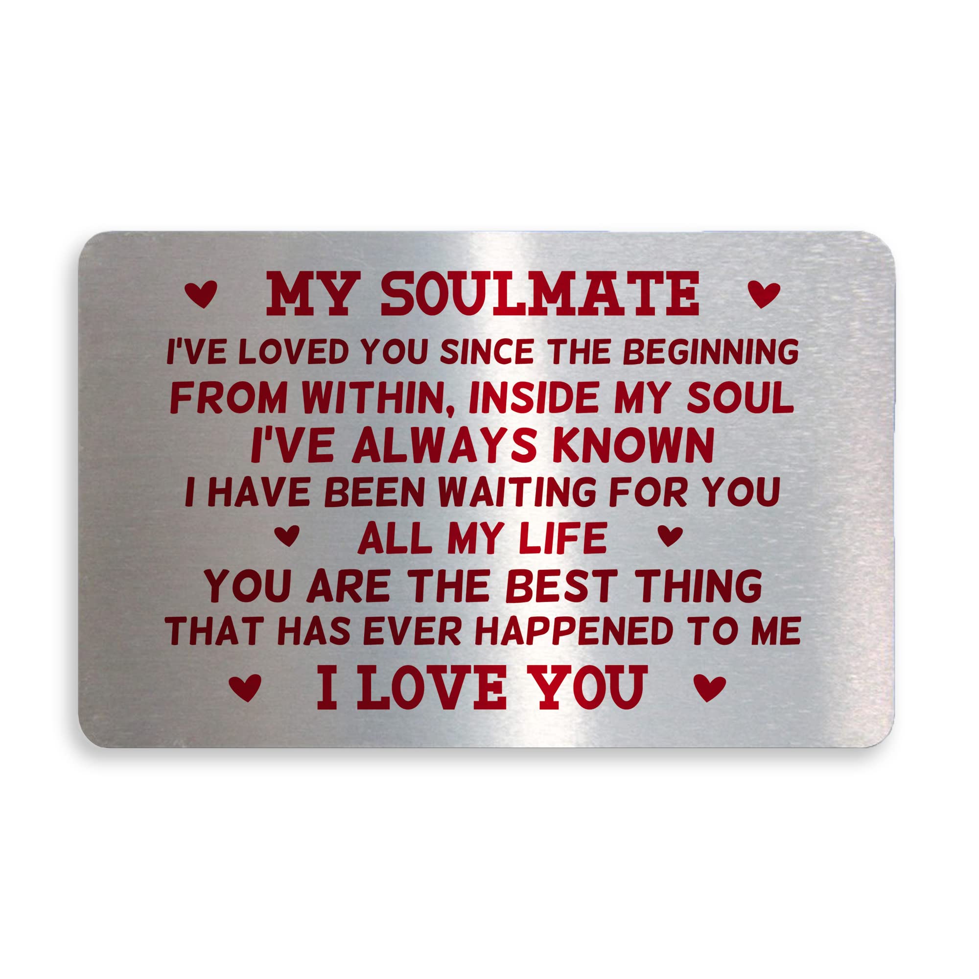 Soulmate Gift Wallet Card Insert Anniversary, Gift For Him Her, Husband Wife Gift