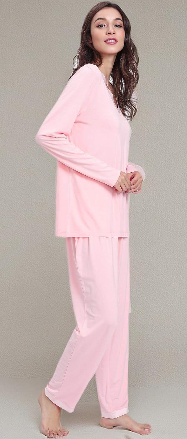 GYS Viscose from Bamboo Women's Pajama Sets Super Soft Long Sleeve Sleepwear Comfy Winter Pjs Sets S-4X - Image 6