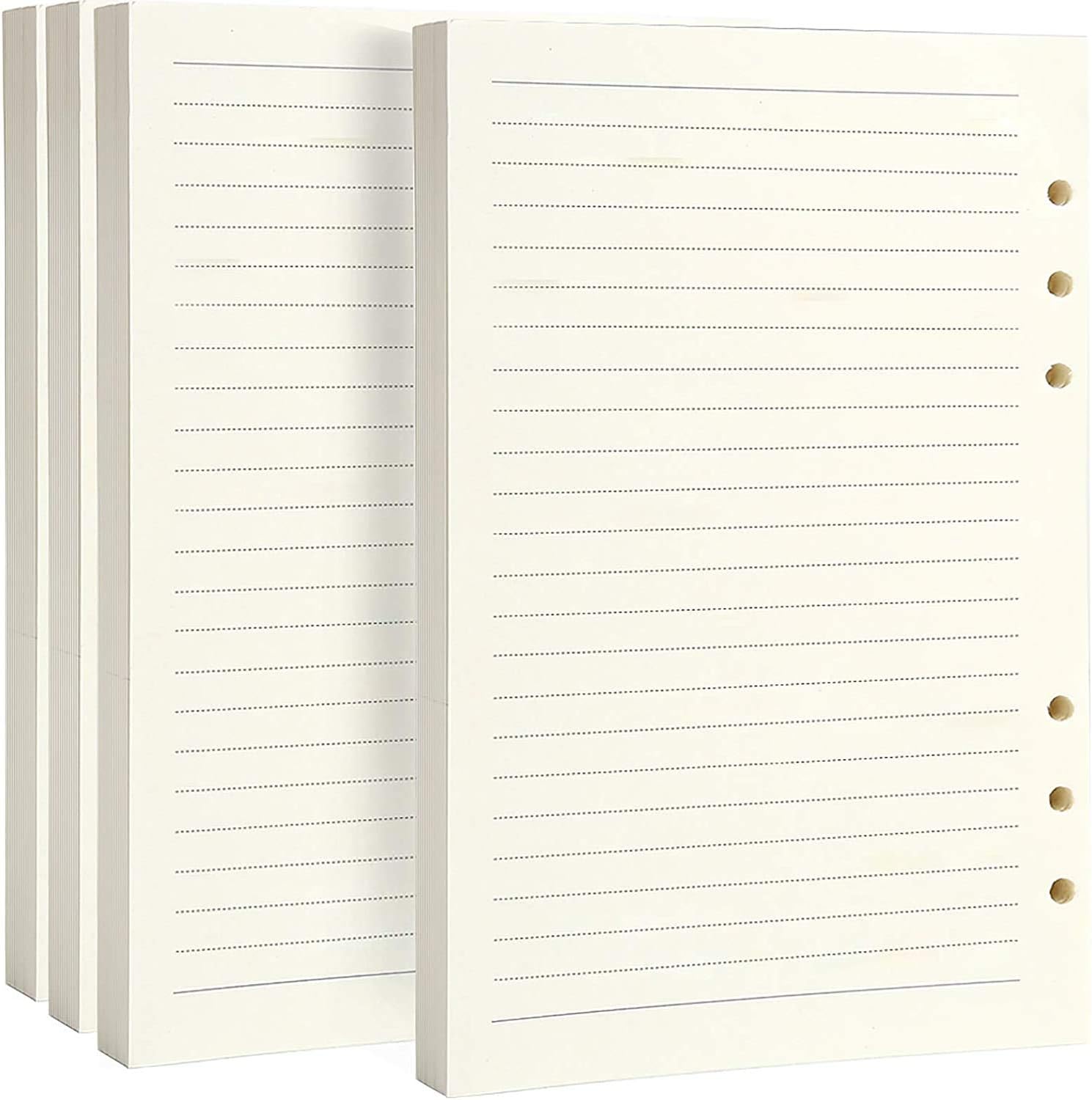 A5 Nachfüllpapier 6-Loch - 3x45 Blatt Liniert Für Ringbücher & Notizbücher