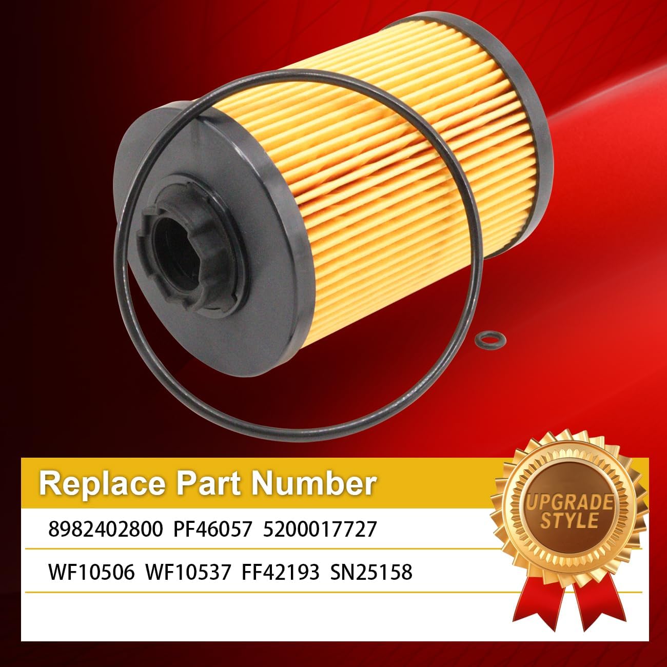 8982402800 Fuel Filter 8982402790 Fuel Filter Replace for PF46057 5200017727 WF10506 WF10537 FF42193 SN25158 WF10109 PF46056 5200017728 Compatible with Isuzu 4LE2T 4LE2X Peterbilt 365 520 Paccar PX-9