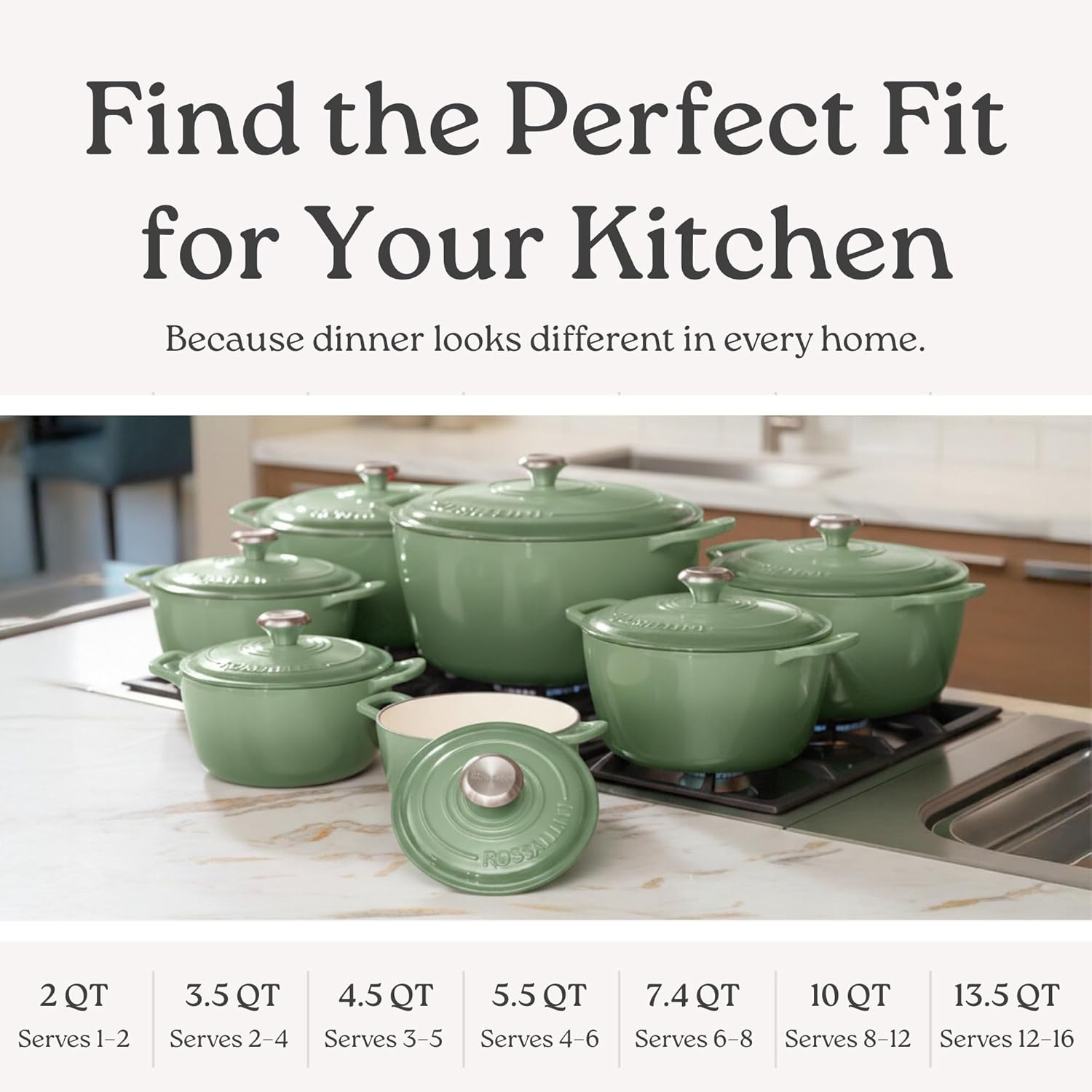 Signature Enameled Cast Iron Dutch Oven, Non-Stick Serving Pot with Tight Fitting Lid for Perfect Roasting, Baking, Sauteing, and Bread Making | 5.5Q (5.2L) - Red - Image 8