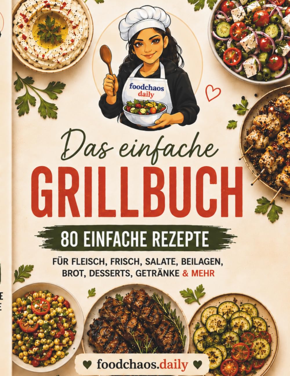 Das einfache Grillbuch: 80 einfache Rezepte für Fleisch, Fisch, Salate, Beilagen, Brot, Desserts & Getränke
