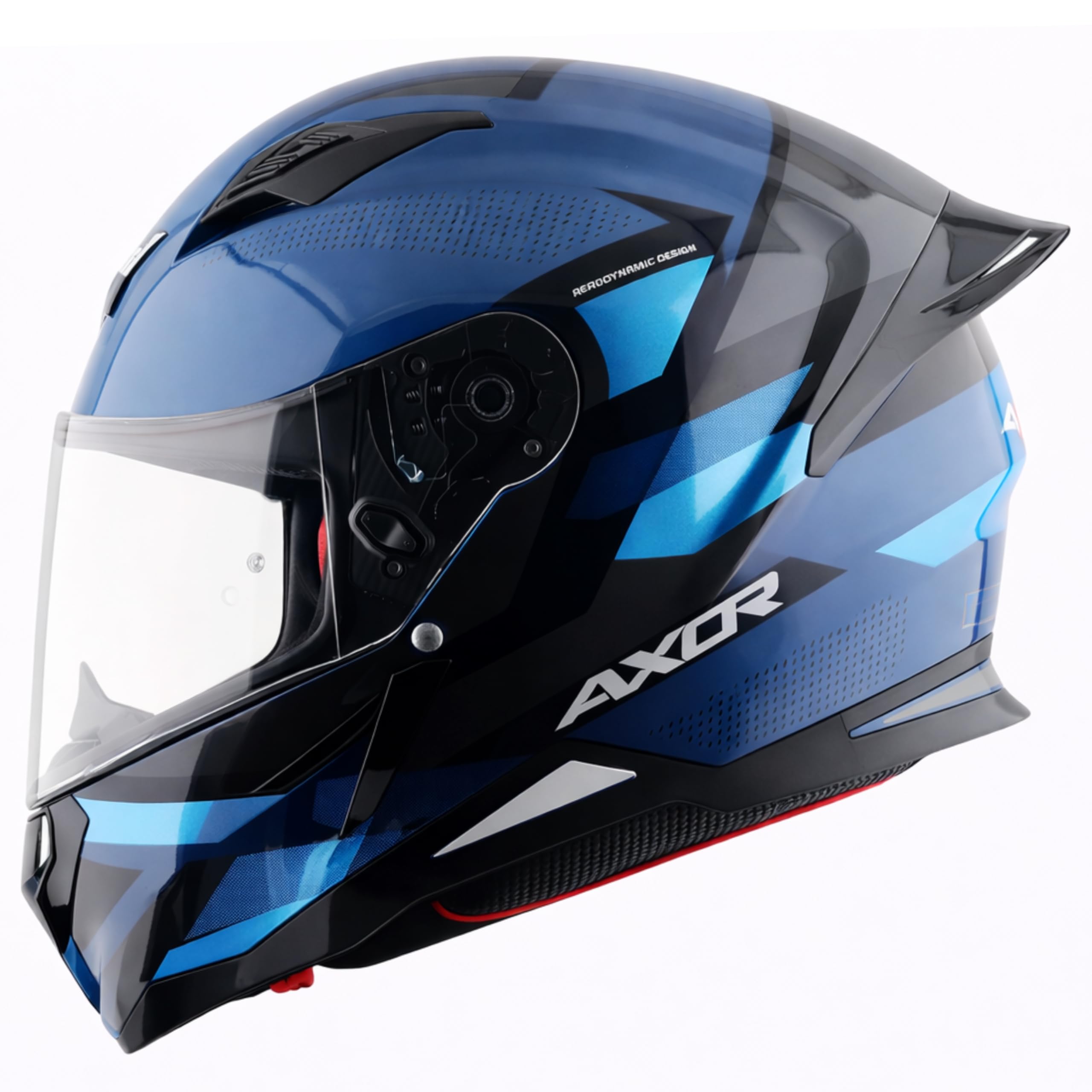 Axor Hunter Cornet ISI ECE and DOT Certified Matte Finish Full Face Helmet for Men with Pinlock Fitted Clear Visor-Dark Blue Blue-M-image-12
