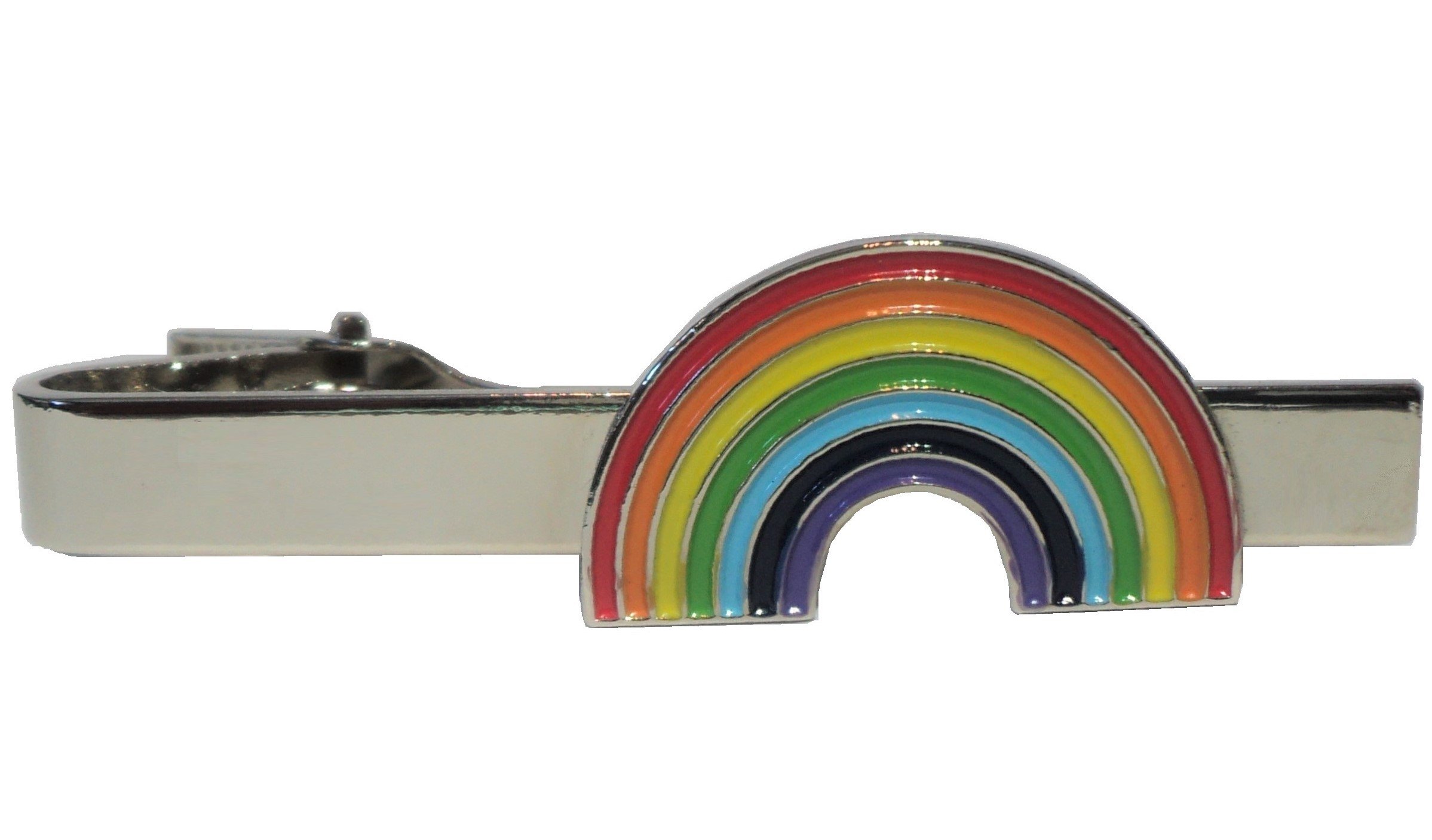 B4B LGBT Rainbow Pride Lesbian Gay Bisexual Transgender Metal Enamel Tie Clip