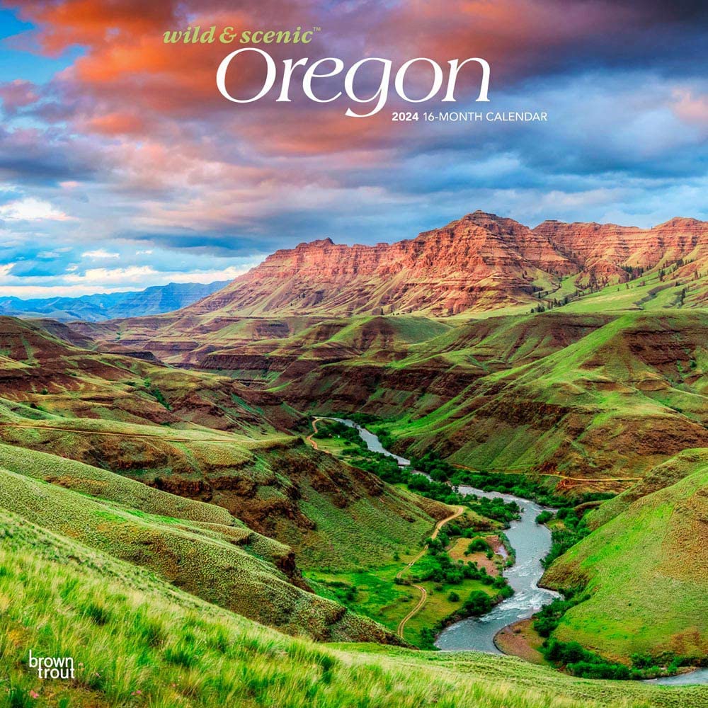 Oregon Wild & Scenic | 2024 12 x 24 Inch Monthly Square Wall Calendar ...