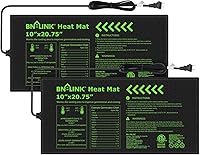 BN-LINK 2-Pack Seedling Heat Mat 10x20.75" Waterproof Heating Pads for Seed Germination, Indoor Growing, Propagation - ETL Listed