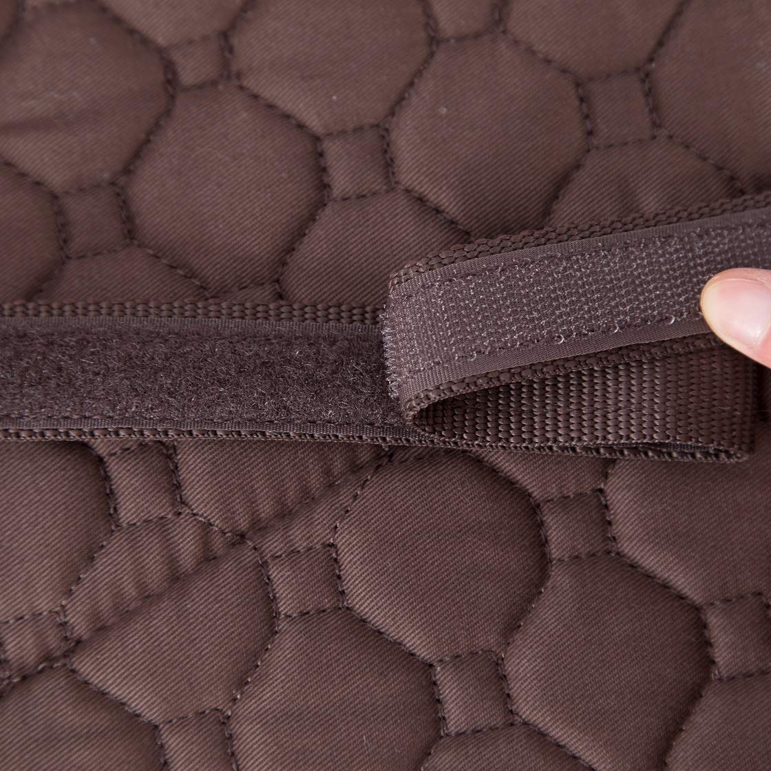 Manta de piel de cordero auténtica para silla de montar de lana de cordero, para eventos de doma y primavera con lana de cordero y algodón acolchado (Doma marrón con lana de cordero marrón)