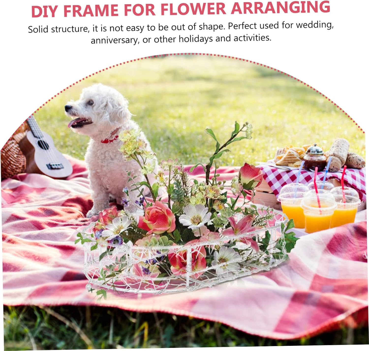 3pcs Wire Hoop Fresh Valentines Frame Ring Home Art Decor Storage Fruit Tables Decoration Number Picnic Wreath for Gifts Frames Center Metal Wedding Party Egg Flowers Baskets (Silverx2pcs