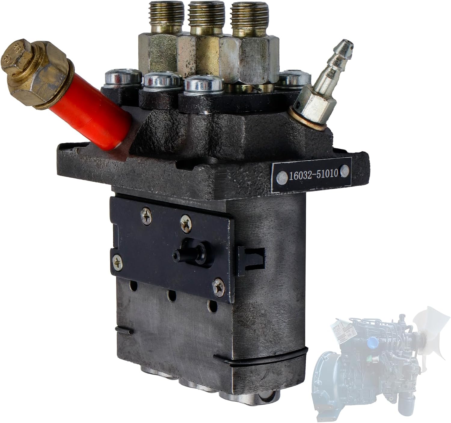 16032-51010 Fuel Injection Pump Assembly Compatible for Kubota Engine D905 D1005 D1105 D1305 fuel pump replacement OE 16032-51013 16030-51050 16030-51052