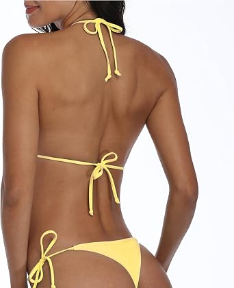 SHERRYLO Thong Bikini Swimsuit for Women Brazilian String Bikinis Thongs Bottom Triangle Top Bathing Suits Sexy Swimsuits