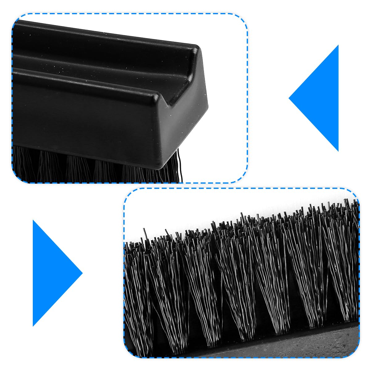 GLADFRESIT 2Pcs Hand Nail Brushes, Plastic Fingernail Cleaning Brushes, Nylon Stiff Bristle Nail Scrubbing Brush (Black) - Image 2