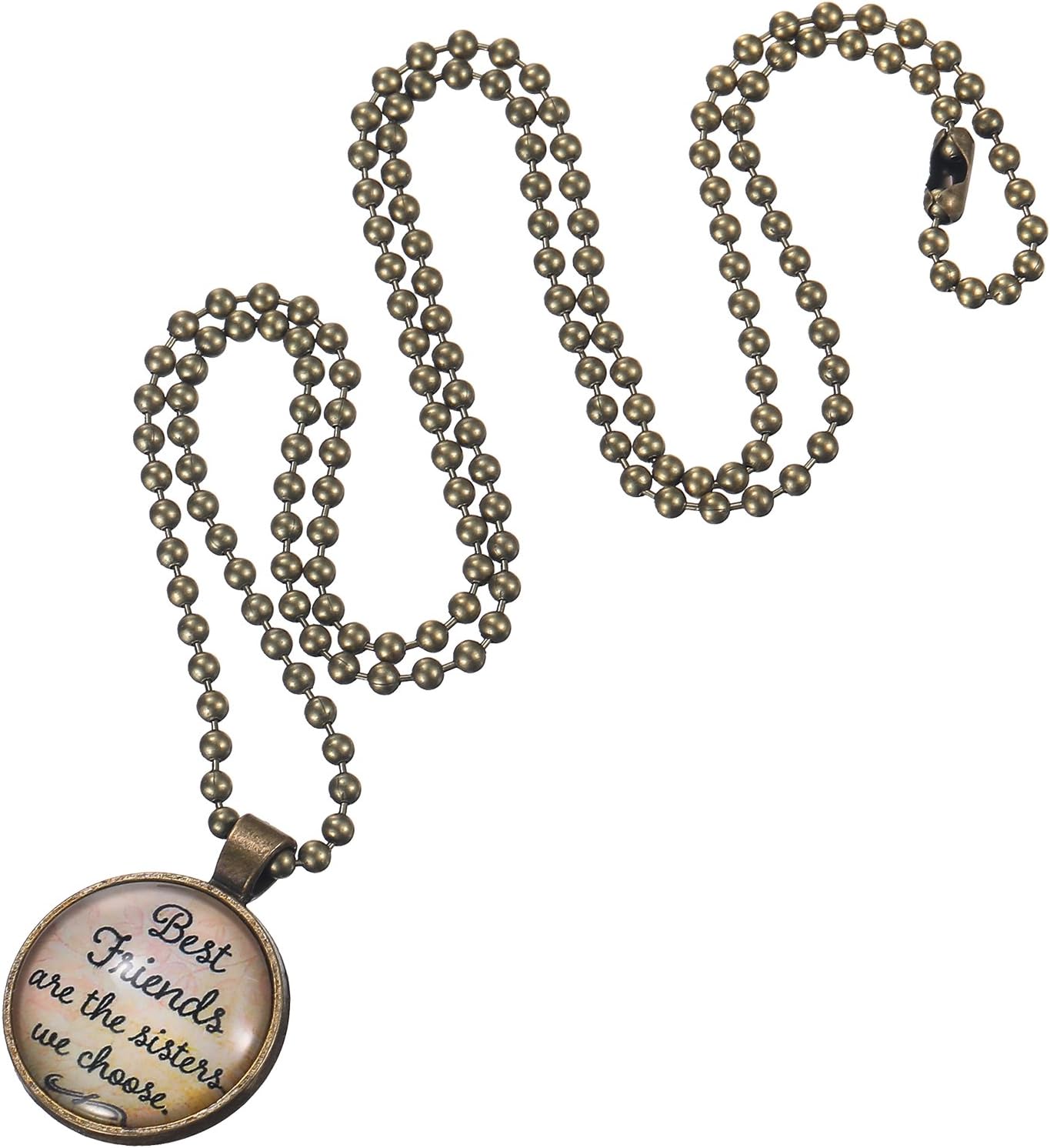 Shappy Beaded Pull Chain Extension with Connector, 10 Feet Beaded Roller Chain with 10 Matching Connectors (3.2 mm, Bronze B)
