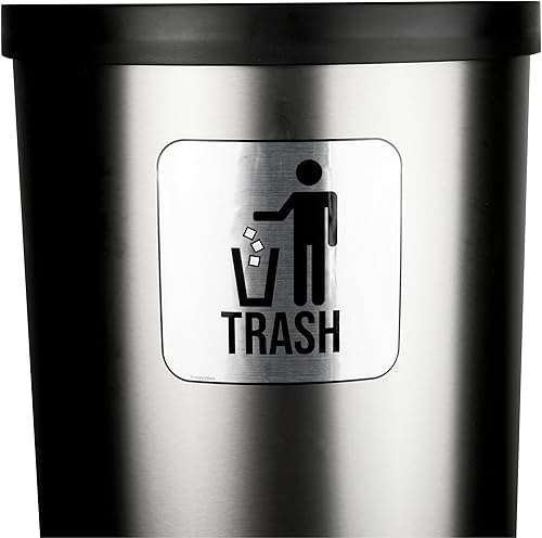 Miniatura 5 de Calcomanías de reciclaje y basura para botes de basura de cocina y contenedores de reciclaje, combo de calcomanías de basura y reciclaje para