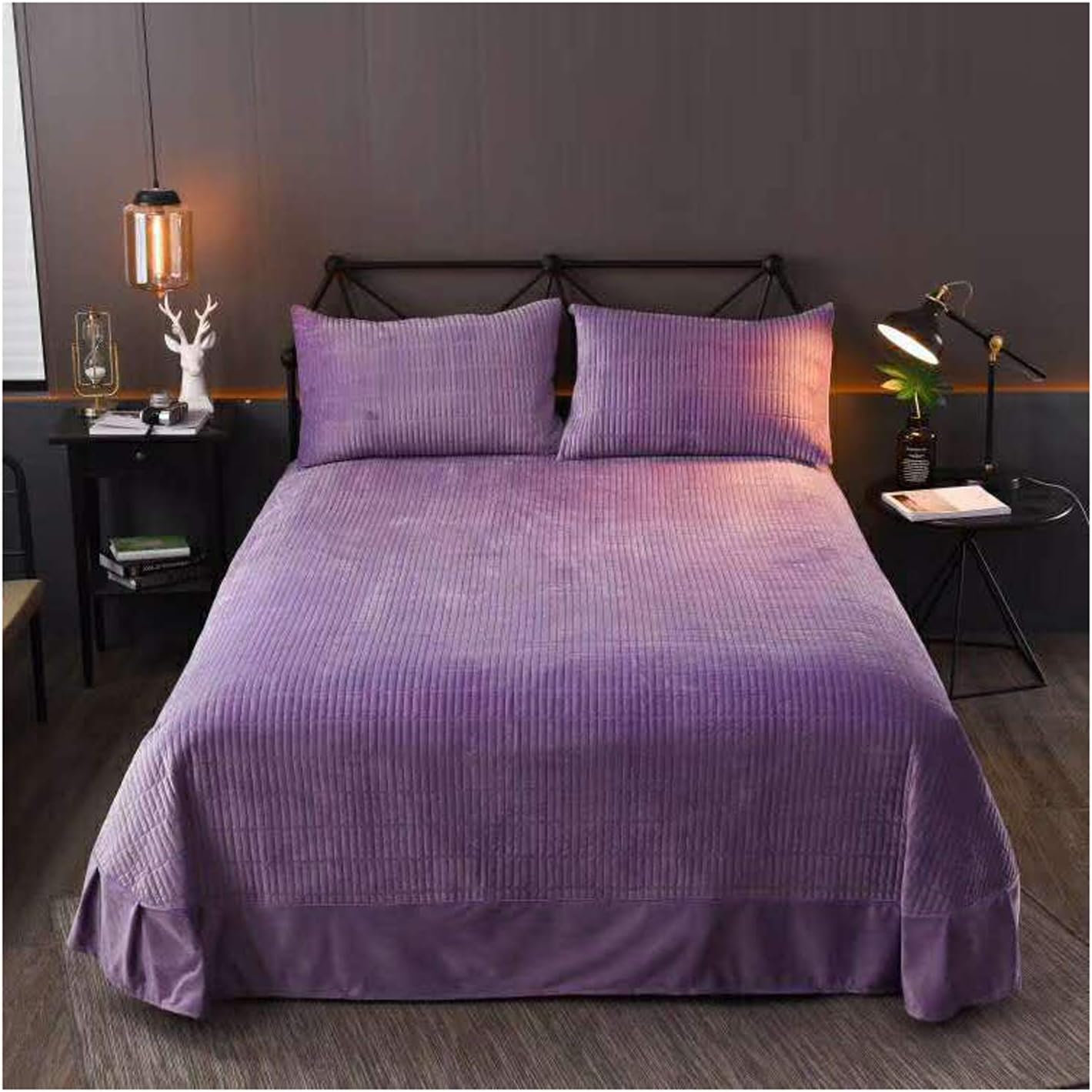Siunwdiy Duvets Quilted Bedspread Crystal Samole Cotton 3piece bedding