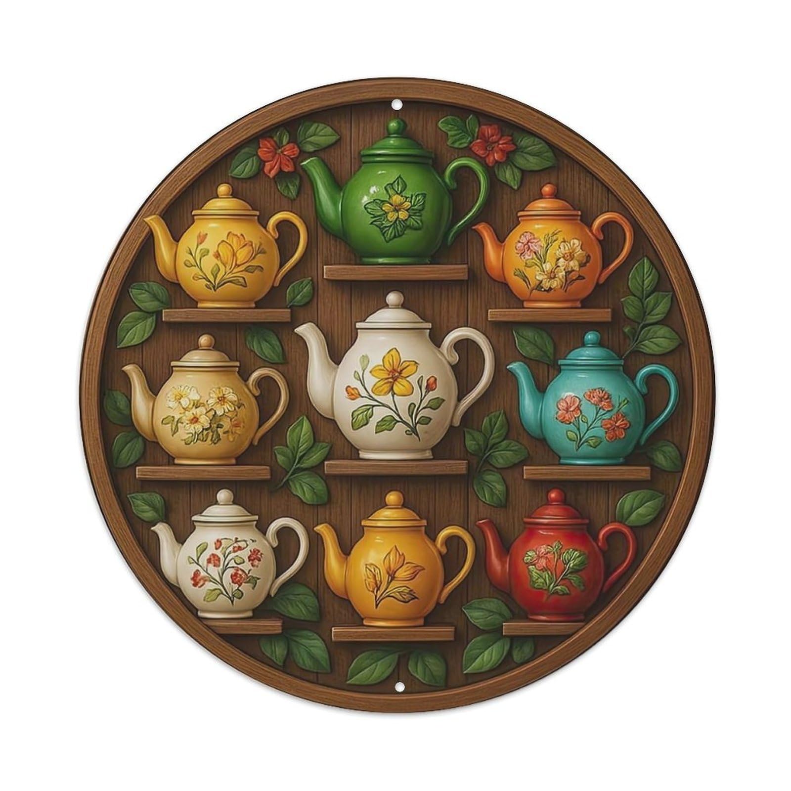 Teapot Collection Metal Tin Sign