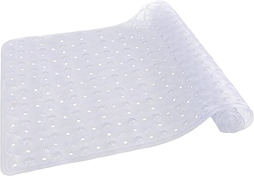 Miniatura 9 de Tapete antideslizante para bañera con ventosas de 15 x 27 pulgadas, tapete de ducha antideslizante para niños, niños pequeños y personas mayores