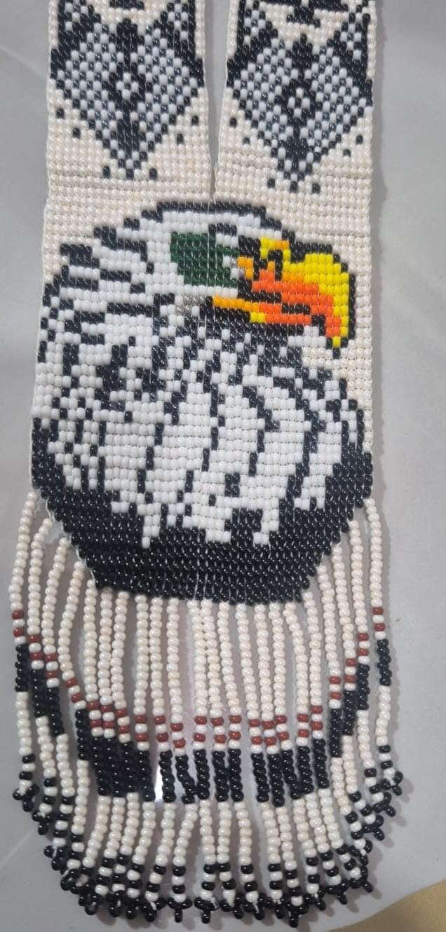 Handmade beaded Native native american style glass seed bead Necklace Collar de cuentas nativas al estilo mexicano de los artesanos regalos para mujeres (Turquoise with Earrings)