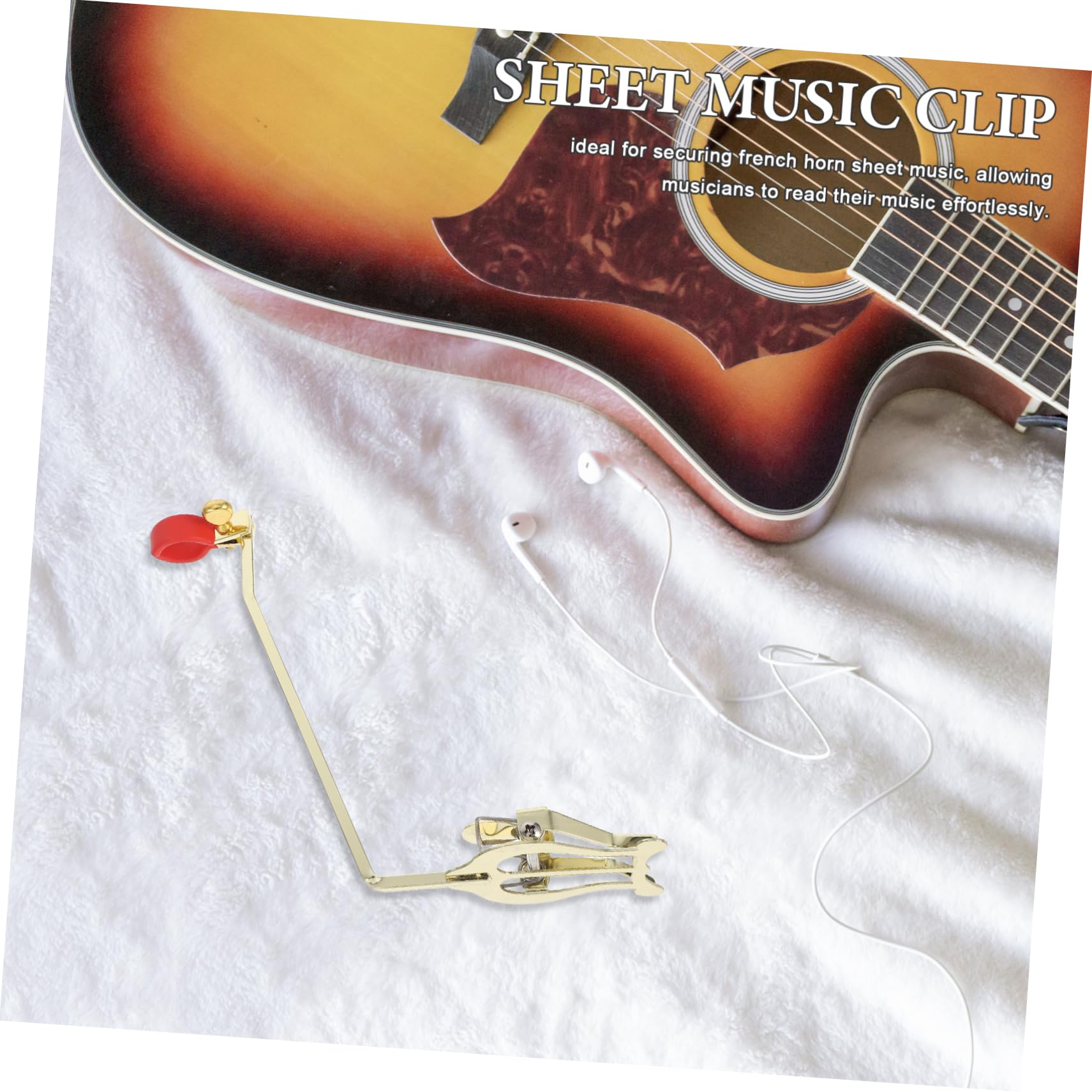 SUPVOX Clip Leggero per Spartiti di Corno Francese in Acciaio Inossidabile Portatile, Morsetto Compatto per Musica Adatto a Casa e Ufficio, Accessorio per Musicisti