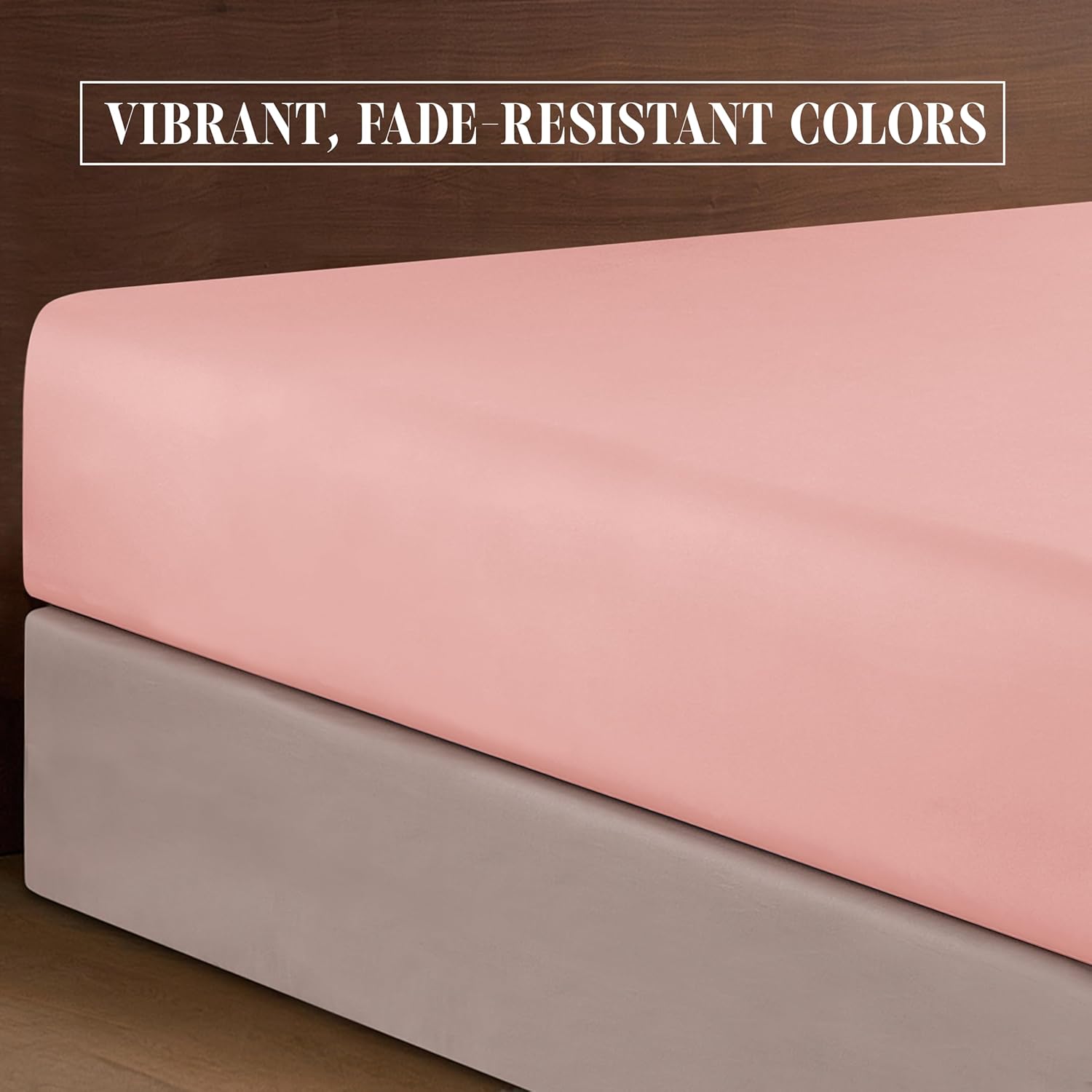 Elegant Comfort Luxury Soft 1500 Premium Hotel Quality Microfiber Wrinkle and Fade Resistant Cozy 6-Piece Bedding Set, Easy All Around Elastic Fitted Sheet, Deep Pocket, Queen, Dusty Rose