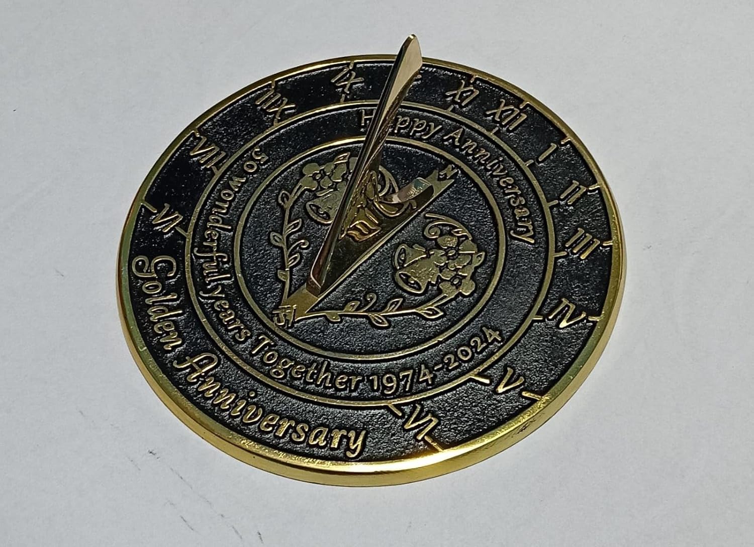 Generic Garden Sundial, Decorative Outdoor Accent, Medium, Black