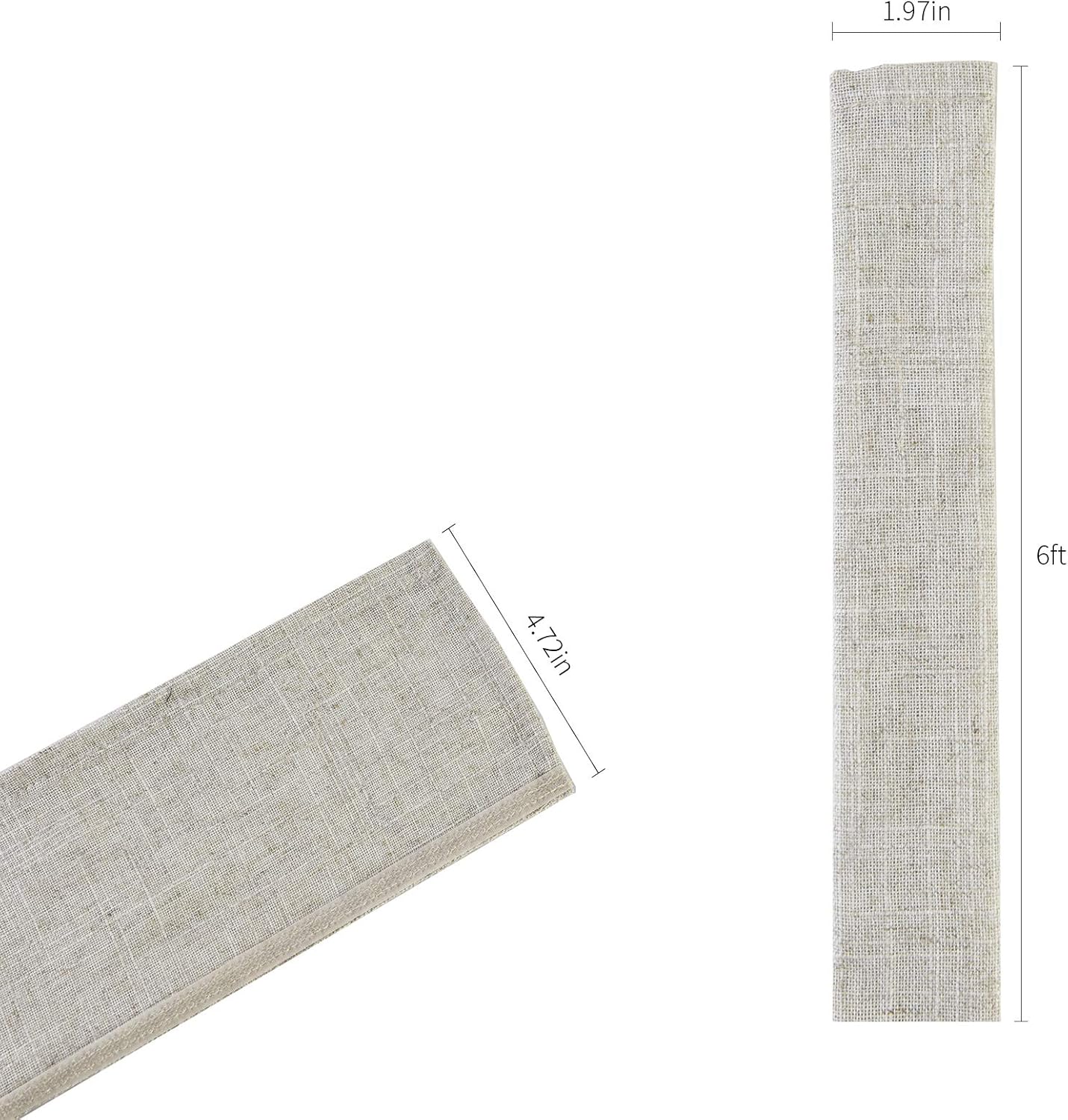 Fabric Cord Cover Chandelier Chain Cover 2 Packs 6 Ft Length Natural Linen Fabric Electric Wire Protector Bleached Linen Color