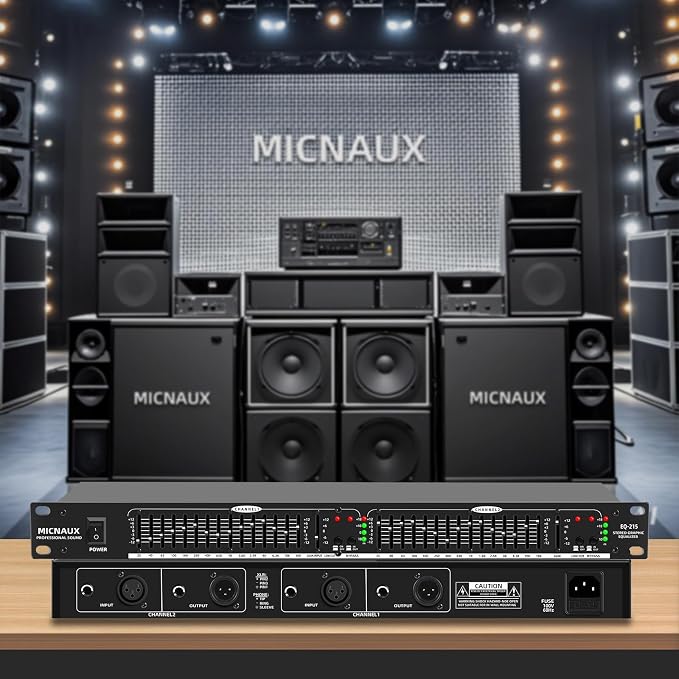Ecualizador Estéreo Profesional de 15 Bandas Dual Canal miniatura 9