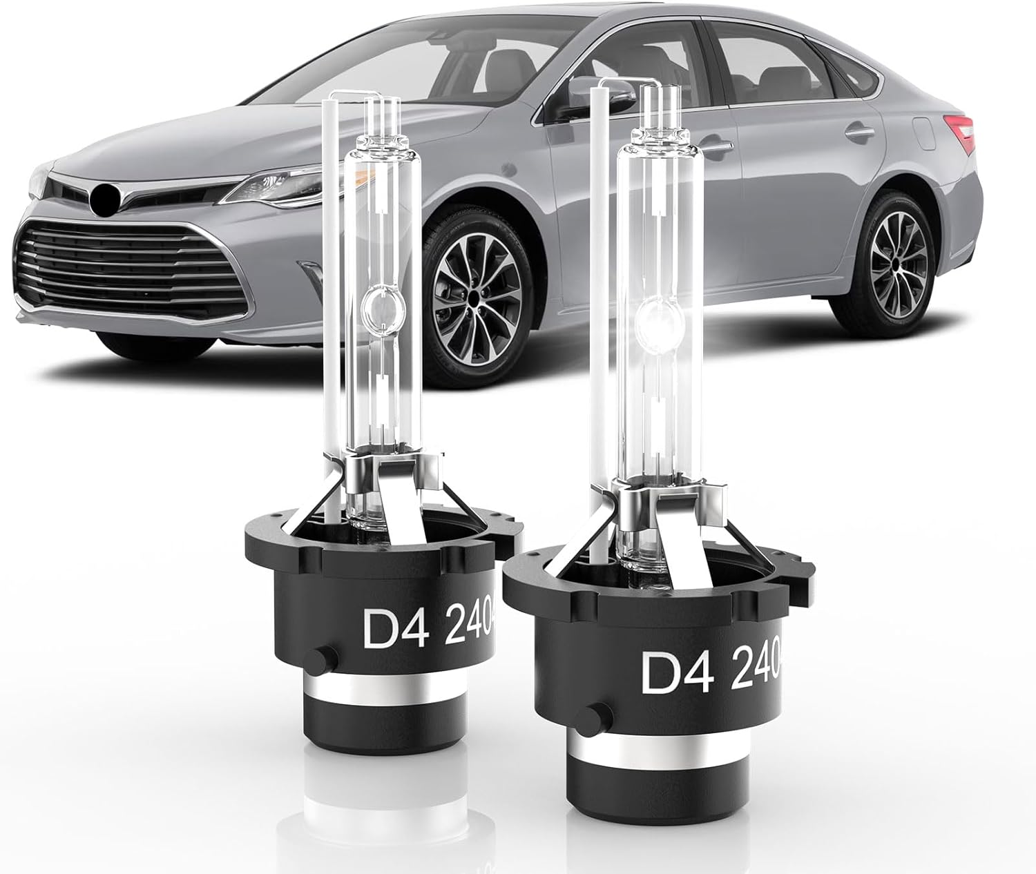 Fit for 2011-2018 Toyota Avalon D4S HID Xenon Headlight Bulbs, 350% Brightness, Low Beam Light Bulb, 6000K Cool Bright White, Plug-N-Play, of 2