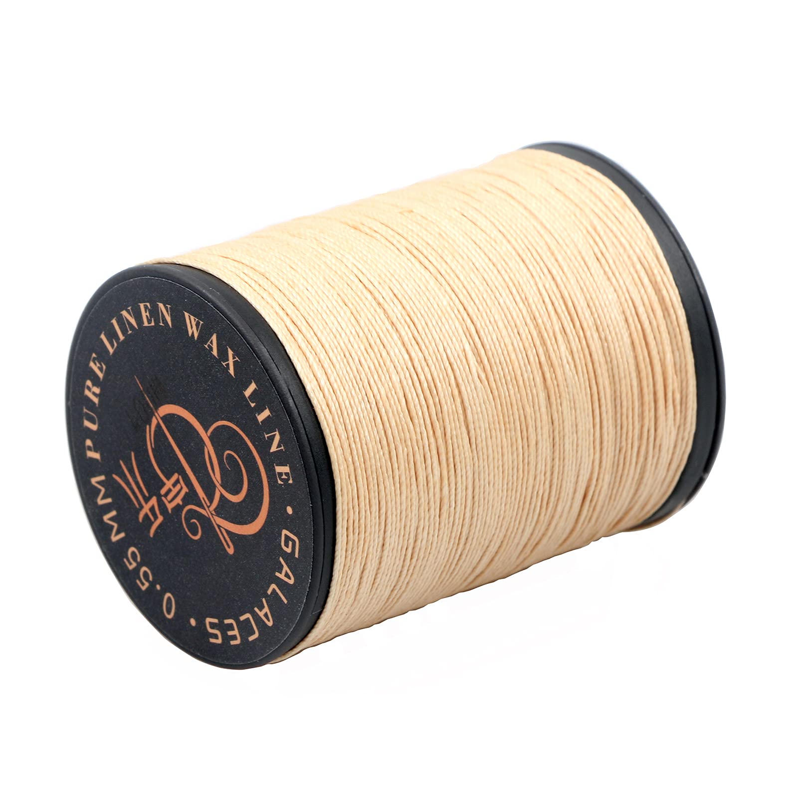 100% naturalna nić lniana, woskowana nić do spinania książek, szycia skóry, koralików lub makramy (beżowa)