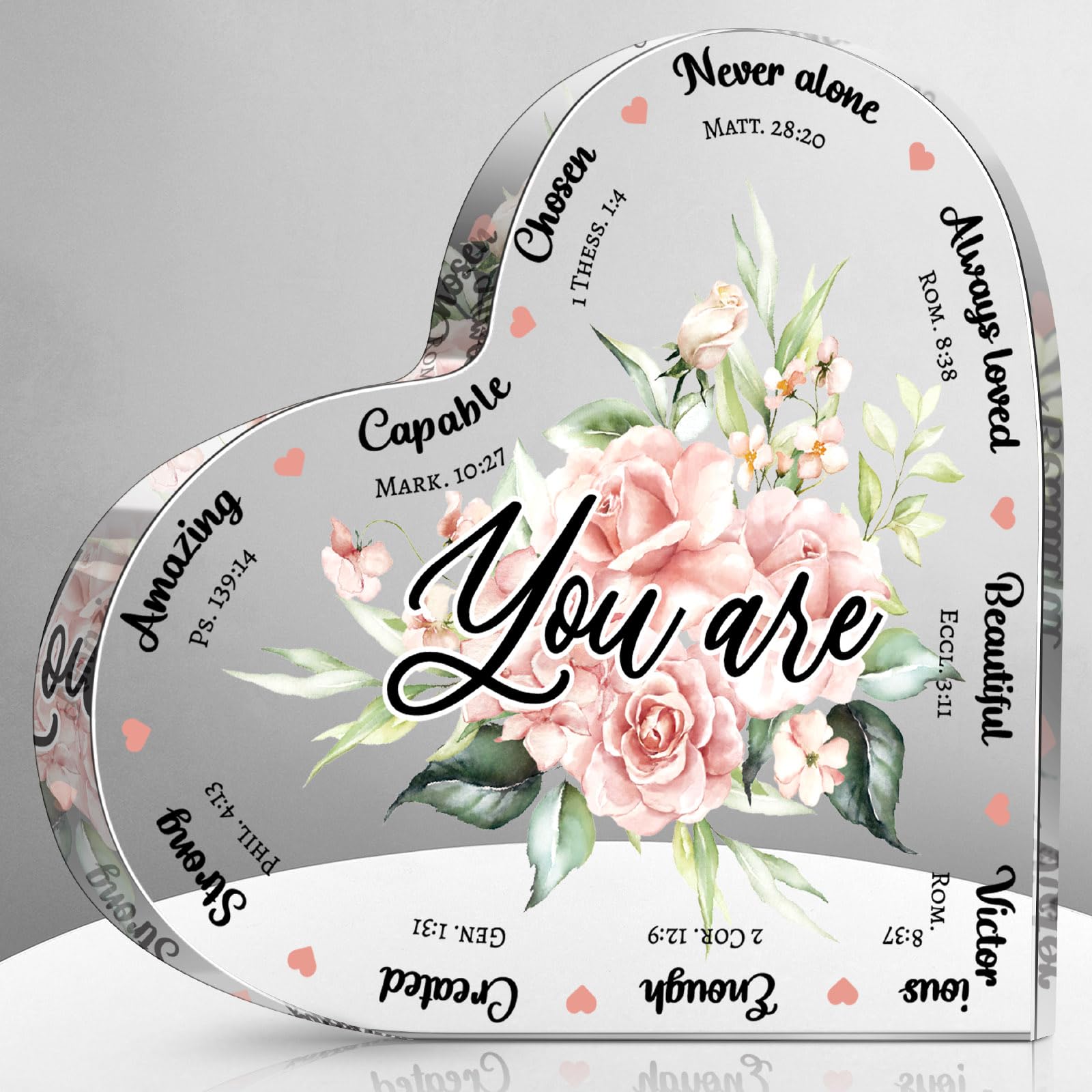 Yulejo Bible Verses Decor Christian Gift for Women Christian Plaque Inspirational Quotes Prayer Room Decor Happy Moment Praise