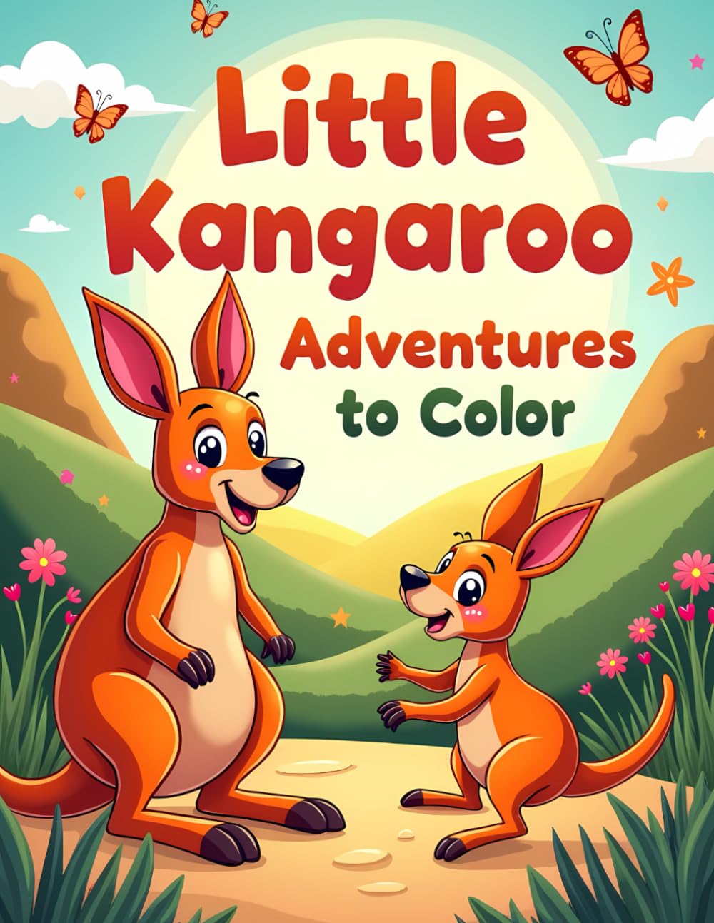 LITTLE KANGAROO ADVENTURES TO COLOR: Simple and Adorable Kangaroo Coloring Pages for Kids